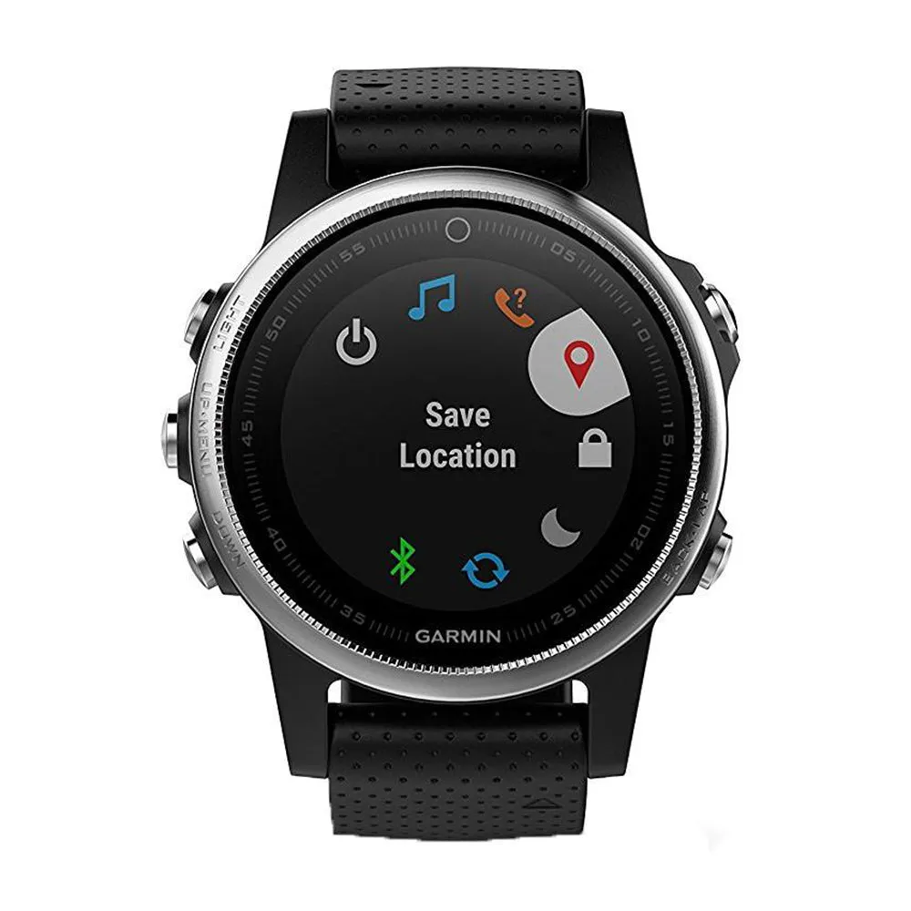 Garmin fenix 5S Black Silicone Band Heart Rate Technology GPS Smart Watch - 010-01685-02