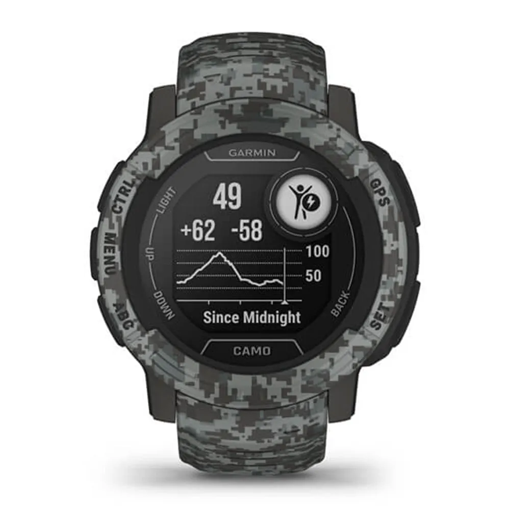 Garmin Instinct 2 - Camo Edition Graphite Camo Smaller-Sized Multi-GNSS Support Watch - 010-02626-13