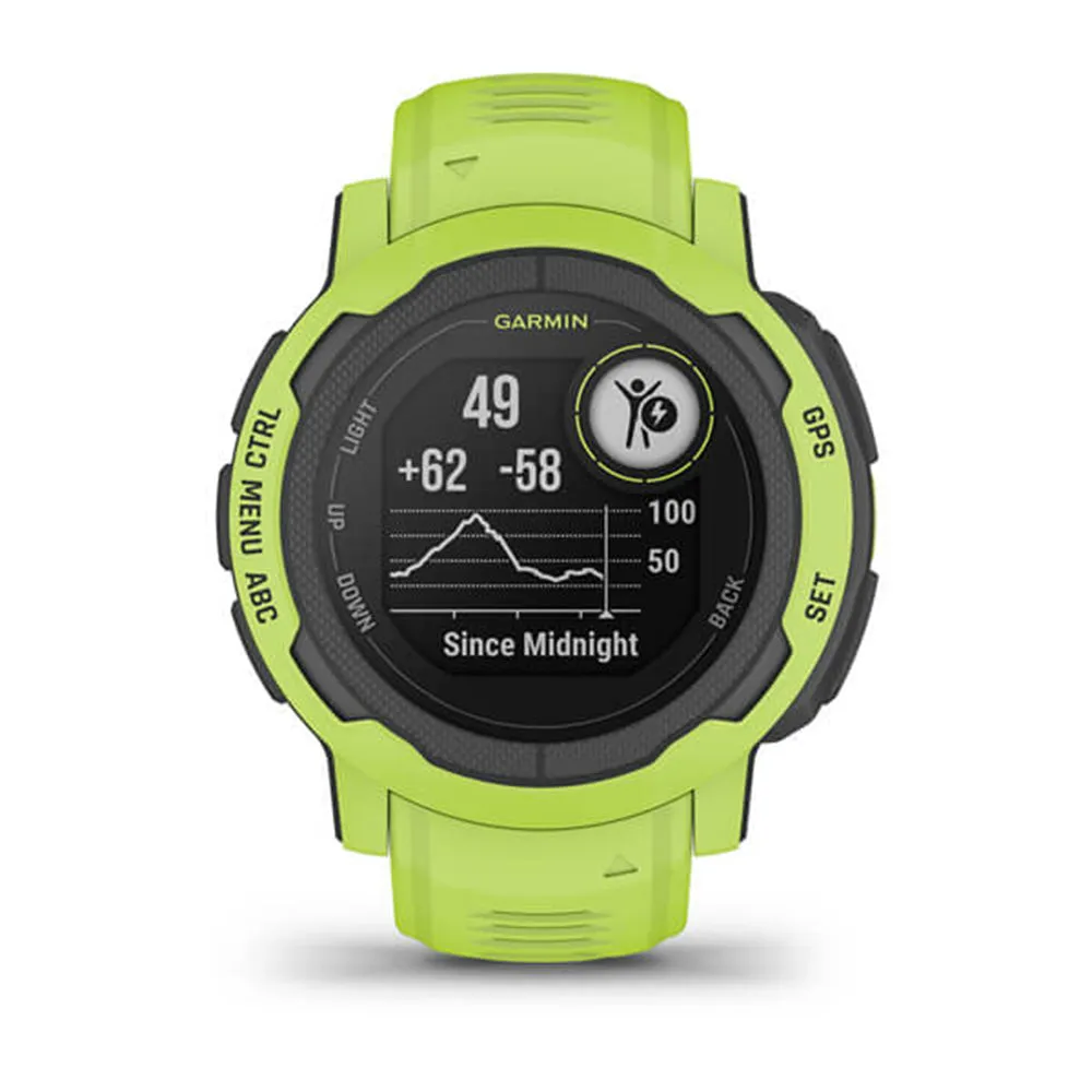 Garmin Instinct 2 - Standard Edition Electric Lime Smaller-Sized Multi-GNSS Support Watch - 010-02626-11