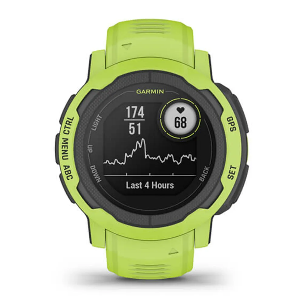 Garmin Instinct 2 - Standard Edition Electric Lime Smaller-Sized Multi-GNSS Support Watch - 010-02626-11