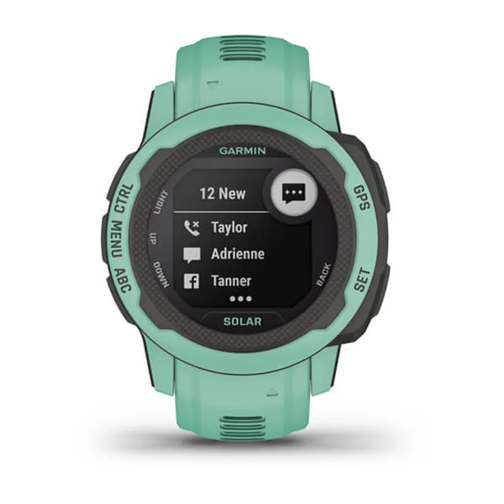 Garmin Instinct 2S Solar Mist Gray Smaller-Sized Rugged Outdoor Solar Charging Capabilities Multi-GNSS Support Watch - 010-02627-11