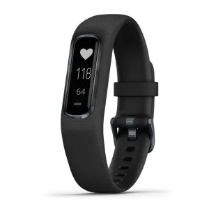 Garmin vivosmart 4 Midnight/Black Silicone Band Black Digital Dial Smartwatch - 010-01995-13