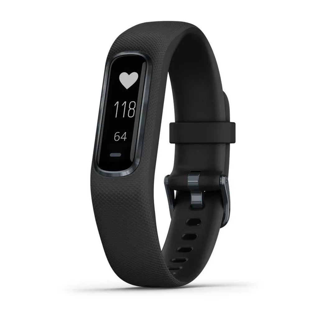 Garmin vivosmart 4 Midnight/Black Silicone Band Black Digital Dial Smartwatch - 010-01995-13