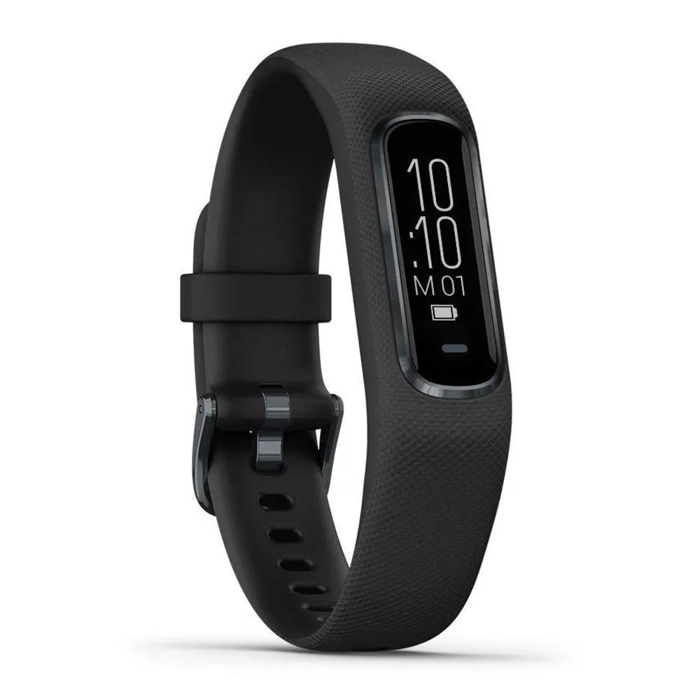 Garmin vivosmart 4 Midnight/Black Silicone Band Black Digital Dial Smartwatch - 010-01995-13
