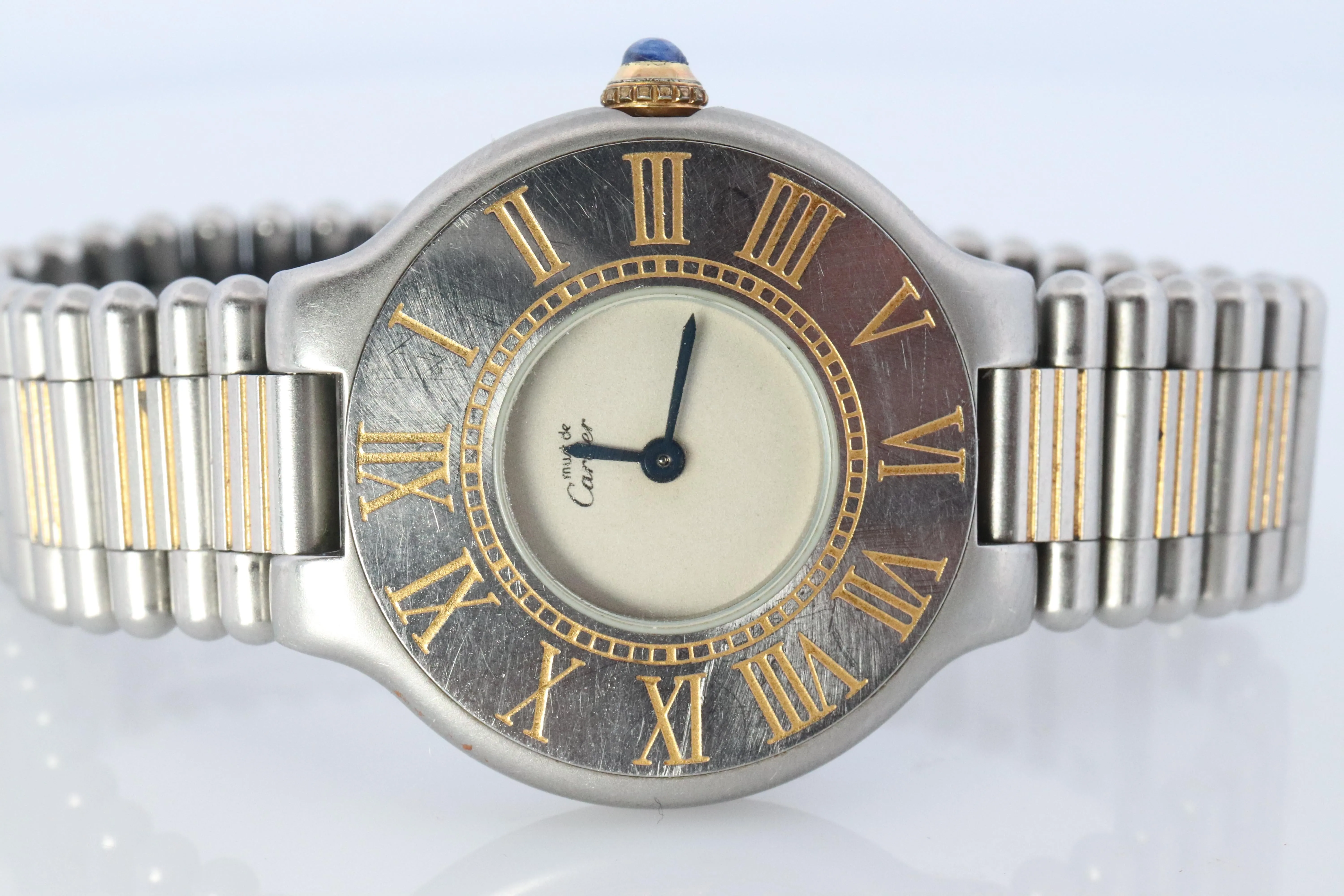 Genuine Cartier 9010 Watch. Must de Cartier 21 Stainless Steel Quartz Watch.