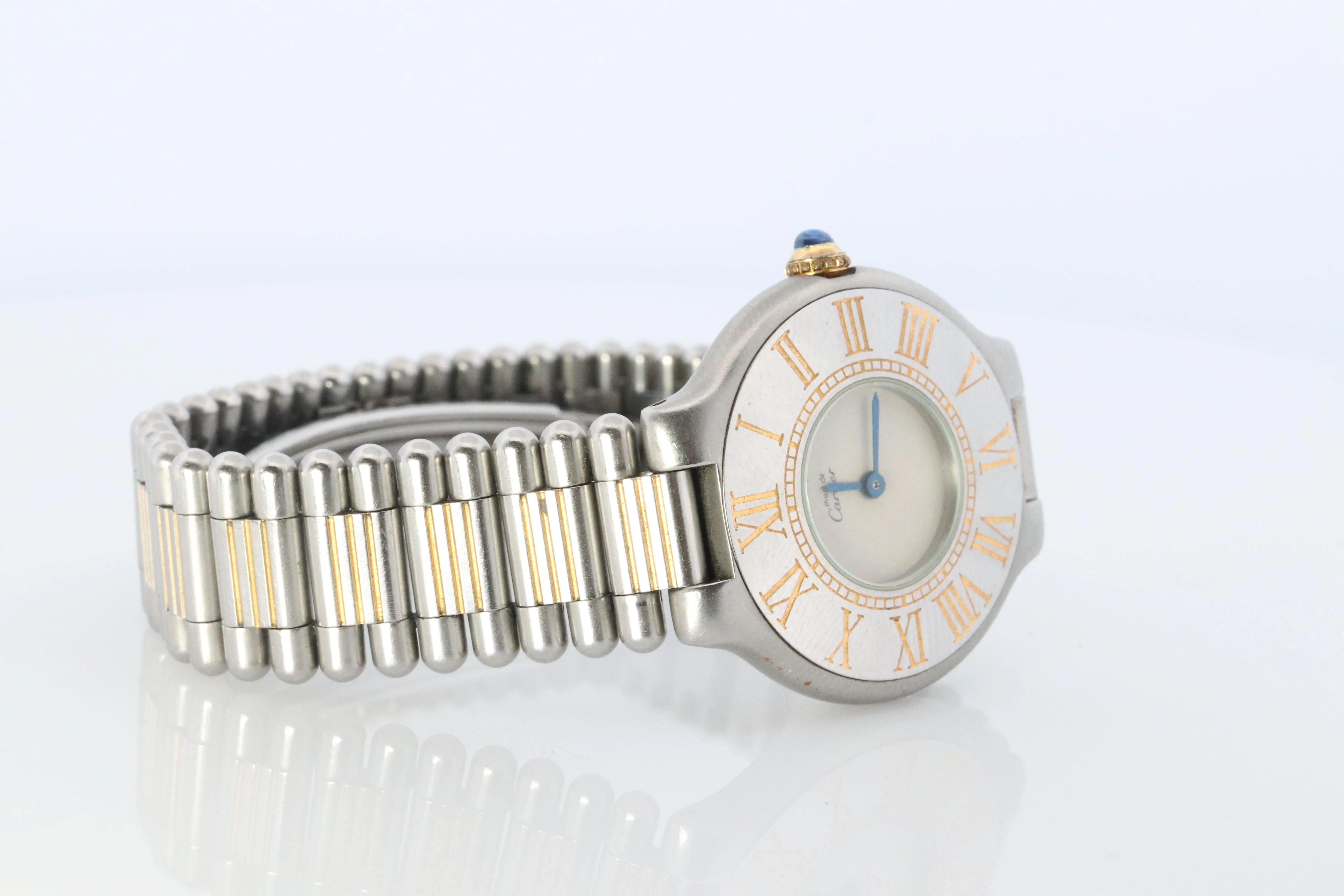 Genuine Cartier 9010 Watch. Must de Cartier 21 Stainless Steel Quartz Watch.