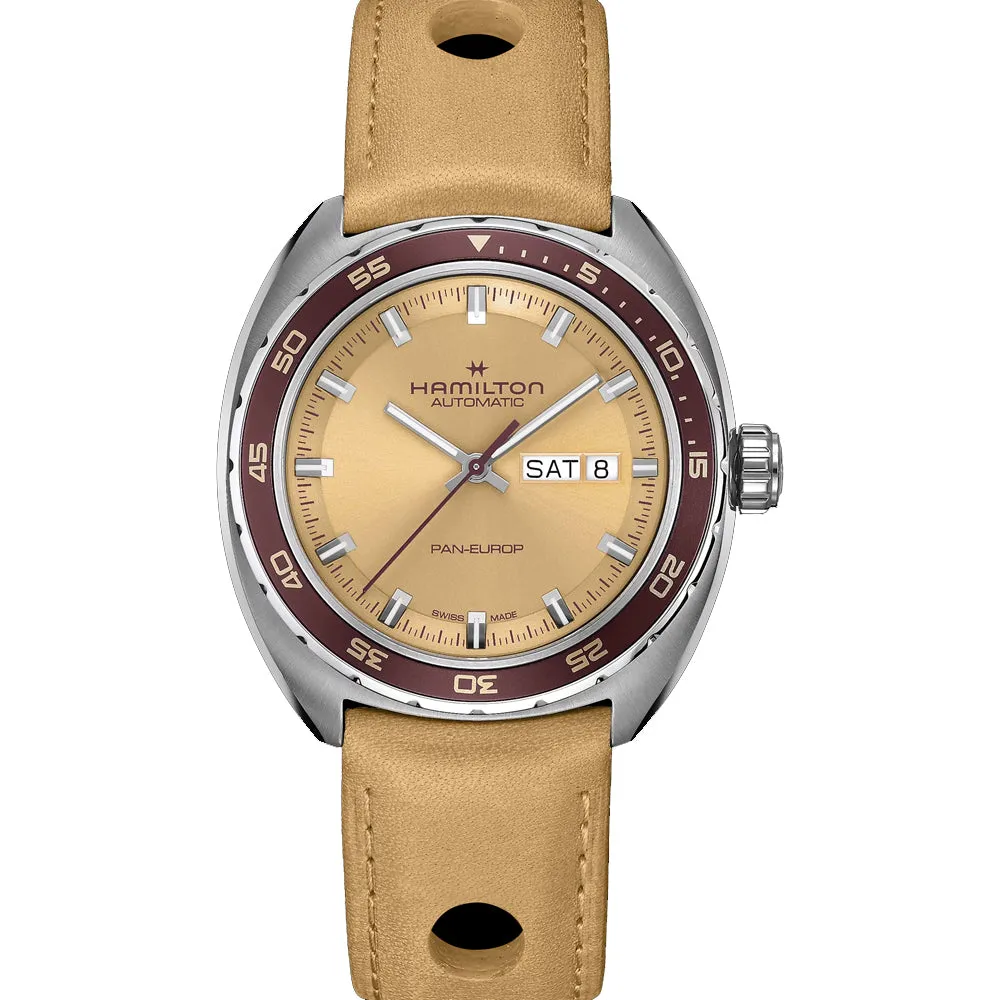 Hamilton American Classic Pan Europ Day Date Auto Strap Watch H35435820