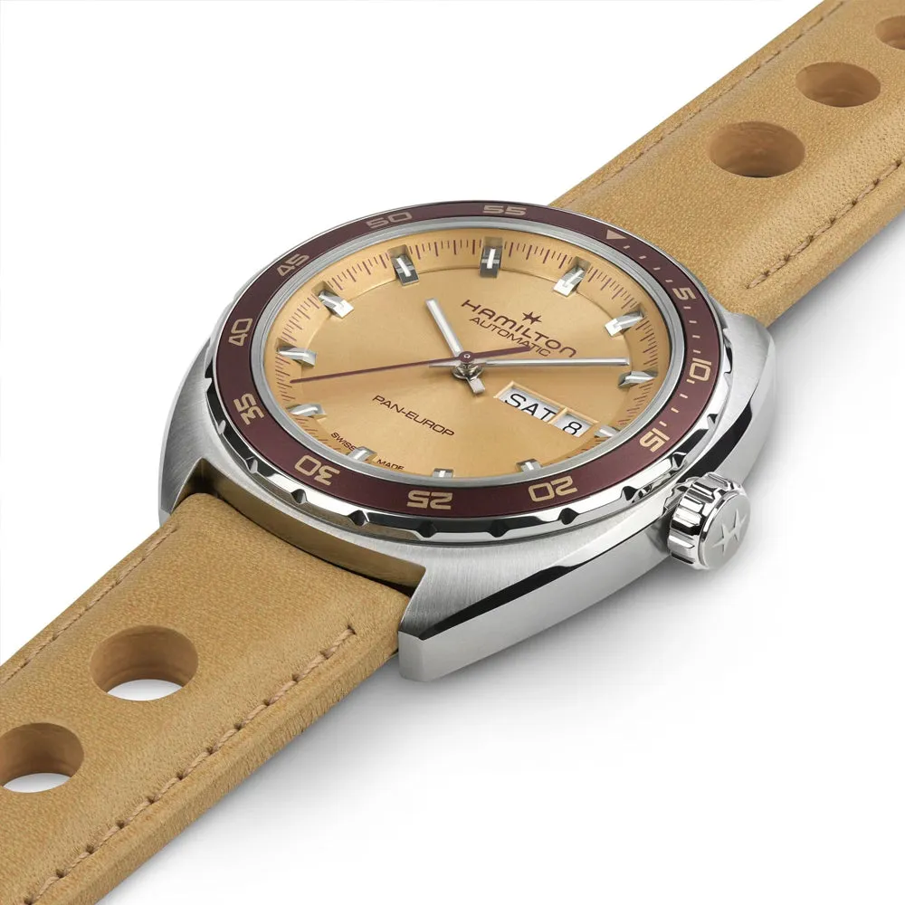 Hamilton American Classic Pan Europ Day Date Auto Strap Watch H35435820
