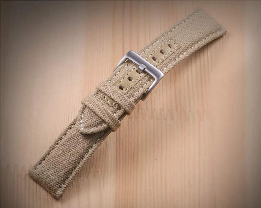 hemsut h Military Canvas Watch Bands, 18mm Watch Bands for Men, Quick Release Watch Strap, Fabric Sport Replacement