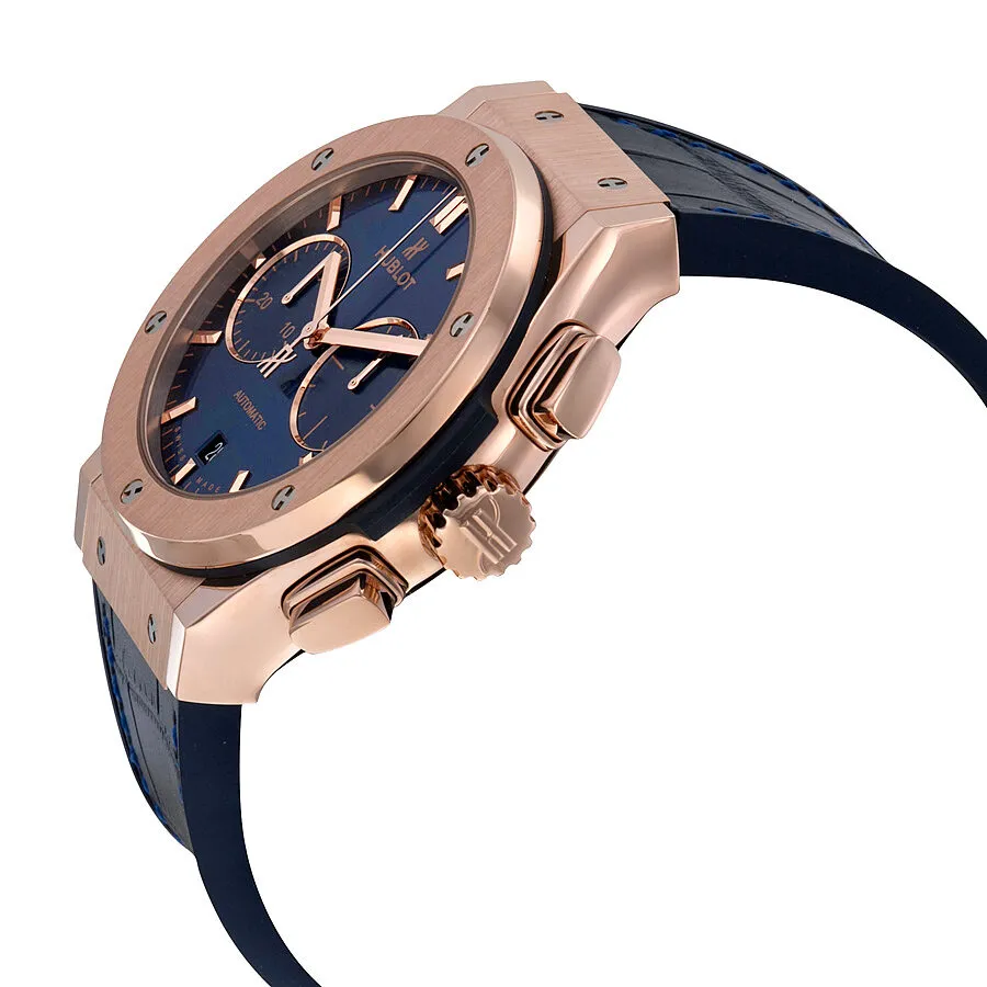Hublot Classic Fusion Automatic Blue Sunray Dial 18kt King Gold Men's Watch 521.OX.7180.LR