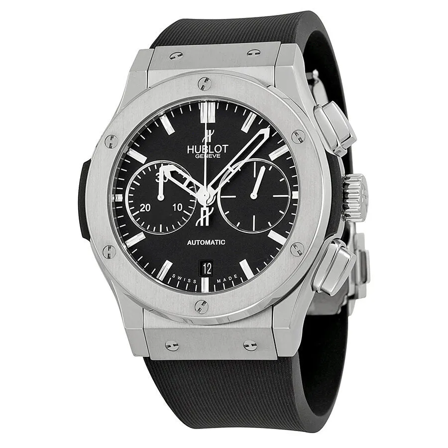 Hublot Classic Fusion Black Dial Titanium BLack Rubber Men's Watch 521NX1170RX 521.NX.1170.RX