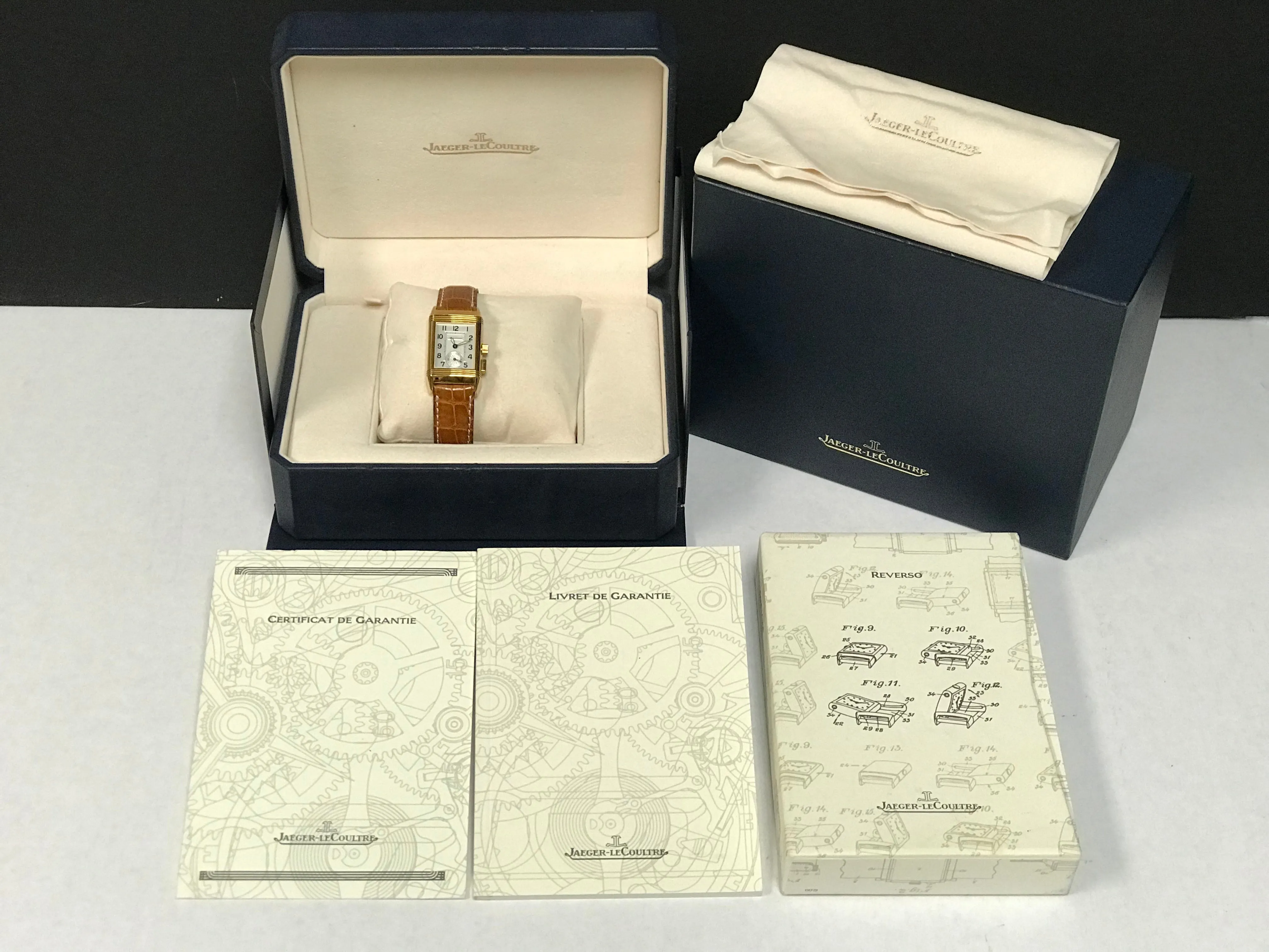 Jaeger-Lecoultre Reverso 18K Memory 255.1.82 Silver Dial Manual winding Men's Watch