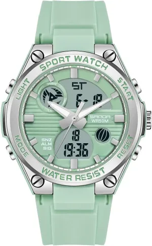 KXAITO Women's Ladies Outdoor Waterproof Sports Watch Quartz Watch Fashion Bracelet Movement Analog-Digital Display Nurse Wrist Watches