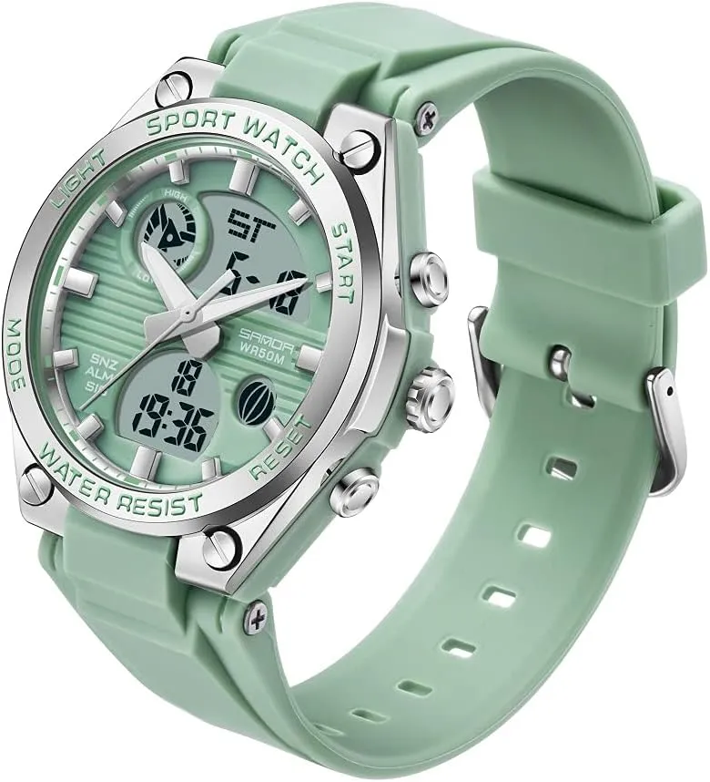 KXAITO Women's Ladies Outdoor Waterproof Sports Watch Quartz Watch Fashion Bracelet Movement Analog-Digital Display Nurse Wrist Watches