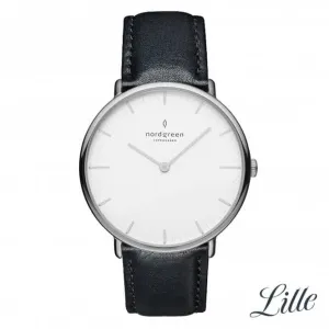 Ladies Native Leather Silver 32mm Watch NR32SILEBLXX