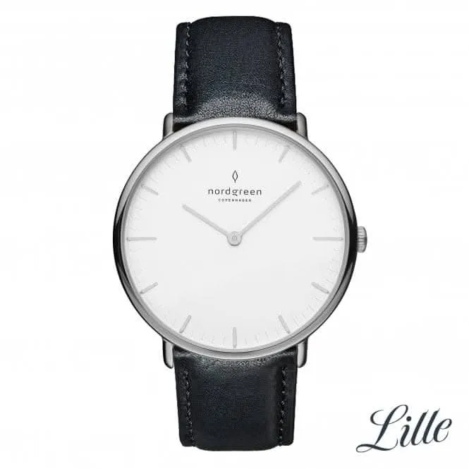 Ladies Native Leather Silver 32mm Watch NR32SILEBLXX