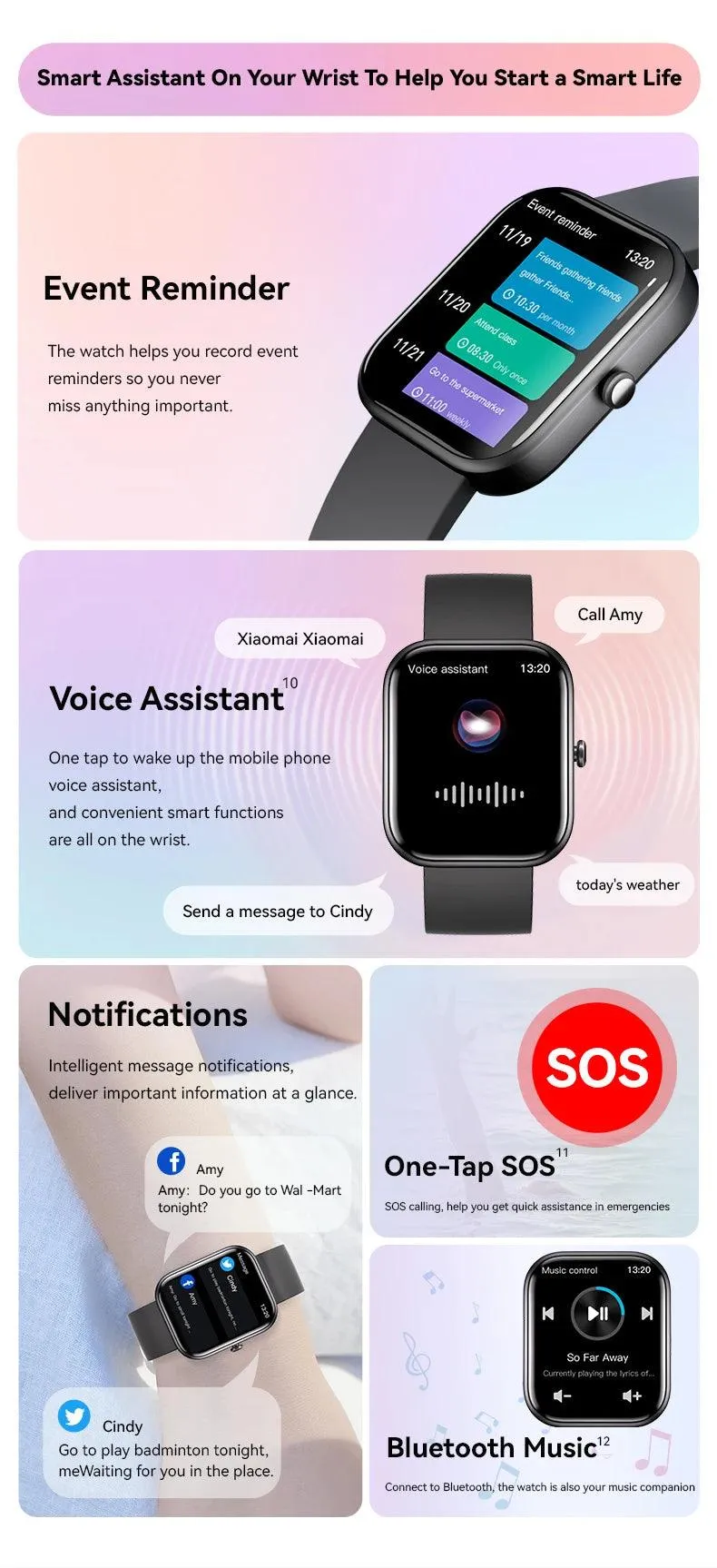 Men Smartwatch Fashion Bluetooth Call BT Music Alarm Clock Voice Assistant Waterproof Smart Watches For Android Phone G21