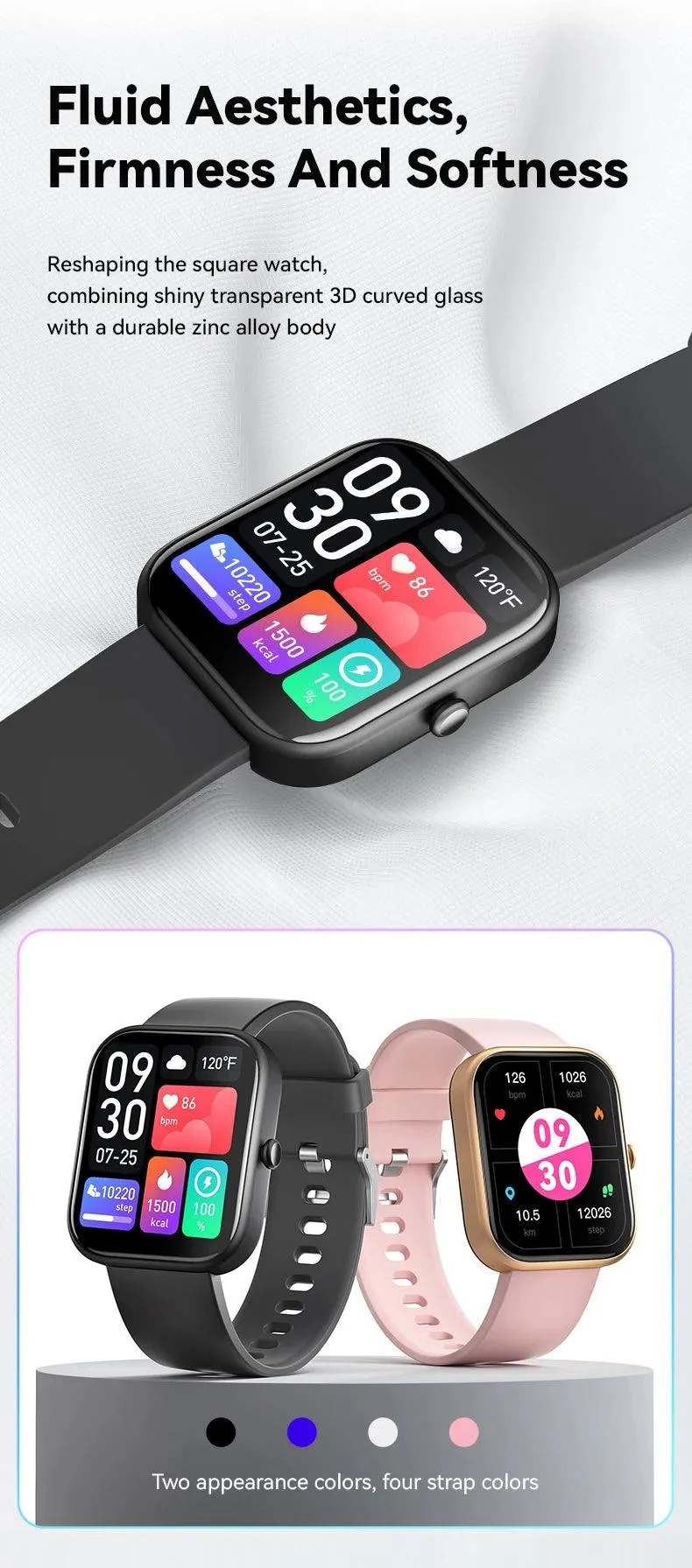 Men Smartwatch Fashion Bluetooth Call BT Music Alarm Clock Voice Assistant Waterproof Smart Watches For Android Phone G21