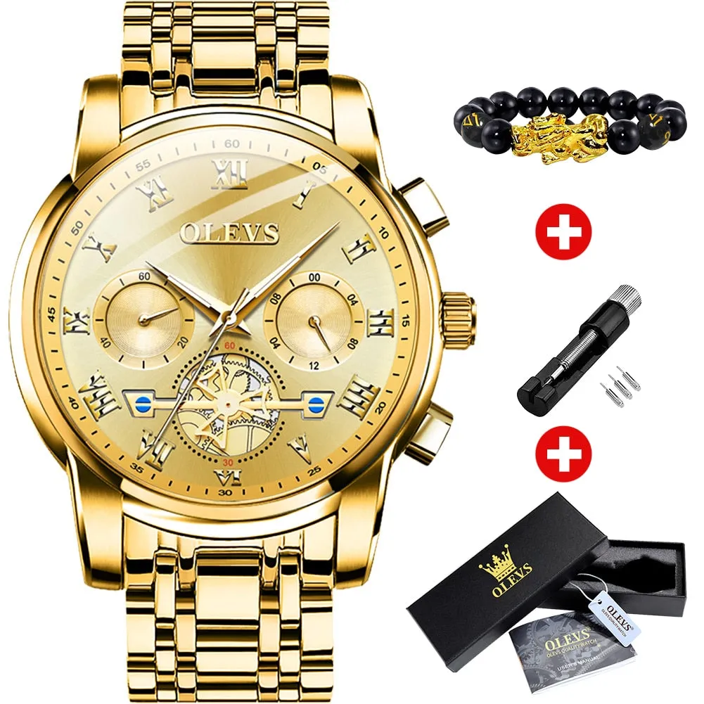 Men's Watches Classic Roman Scale Dial Luxury Wristwatch for Man Original Quartz Waterproof Luminous Male reloj