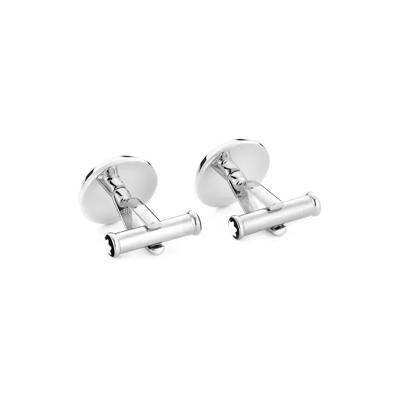 MNT Cufflinks Stainless Steel Black Resin Star
