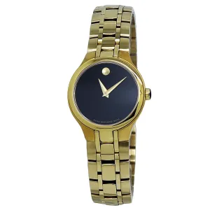 Movado Classic Quartz Black Dial Ladies Watch 0607228