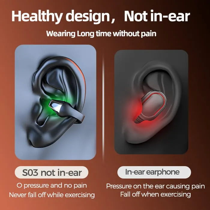 New Year Promotion 49% OFFWireless Ear Clip Bone Conduction Headphones