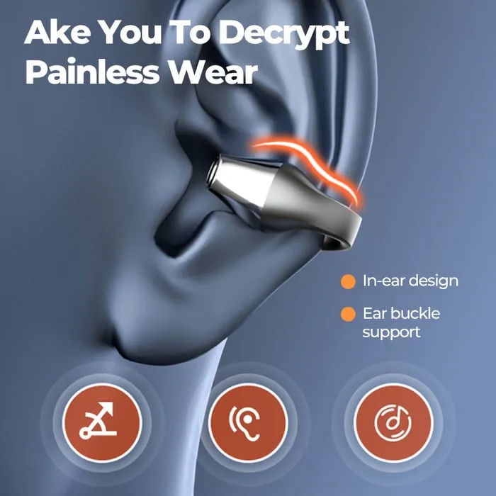 New Year Promotion 49% OFFWireless Ear Clip Bone Conduction Headphones