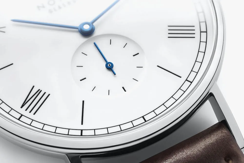 NG Watch Ludwig 38 White Enamel Steel Back