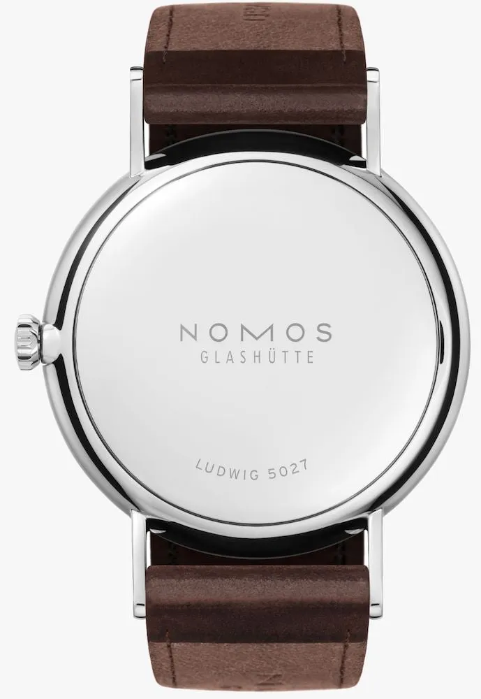 NG Watch Ludwig 38 White Enamel Steel Back