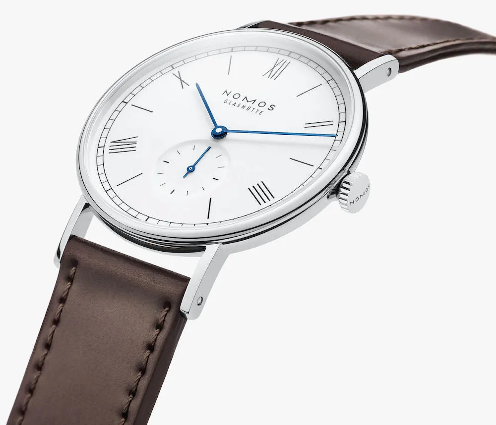 NG Watch Ludwig 38 White Enamel Steel Back