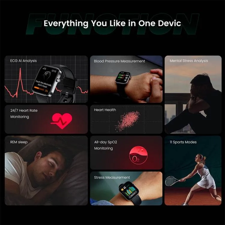 NORTH EDGE Advanced Smart Watch with 1.65" TFT Display, PPG   ECG Support