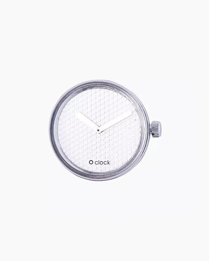 O clock dial pave silver