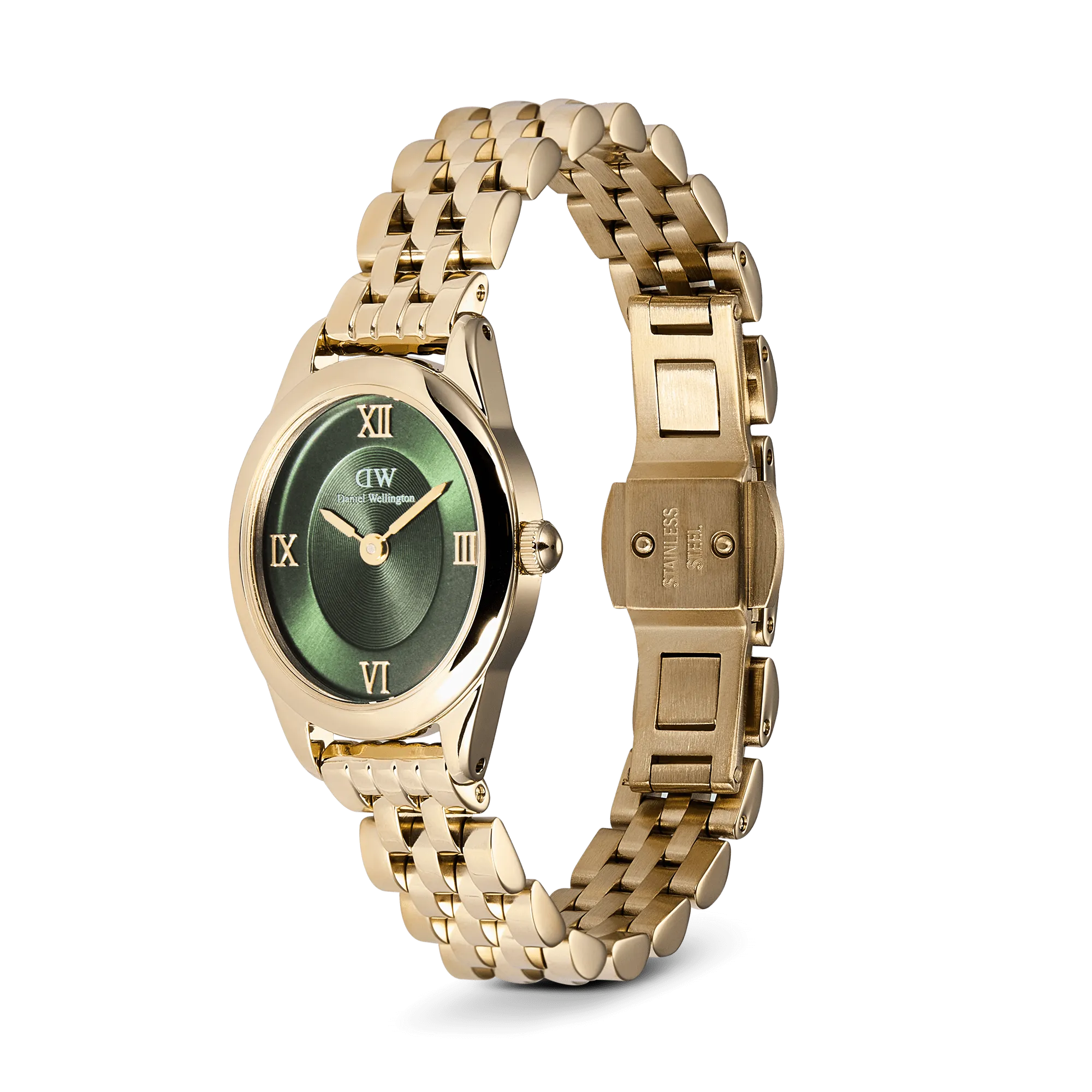 Ophelia Mini Emerald Gold