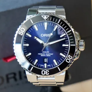 ORIS Aquis Date Watch 733 7730 Dive Automatic Wristwatch S.S. - ALL Original - Double Box & Papers