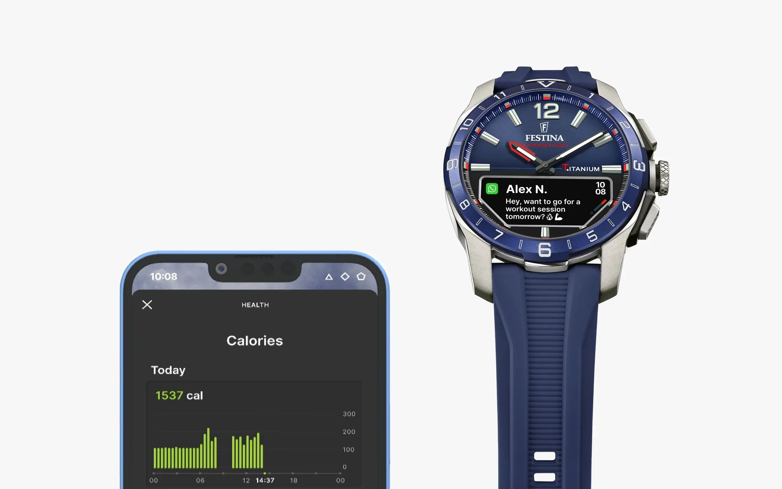 Orologio CONNECTED  F23000/4 in titanio cinturino silicone nero