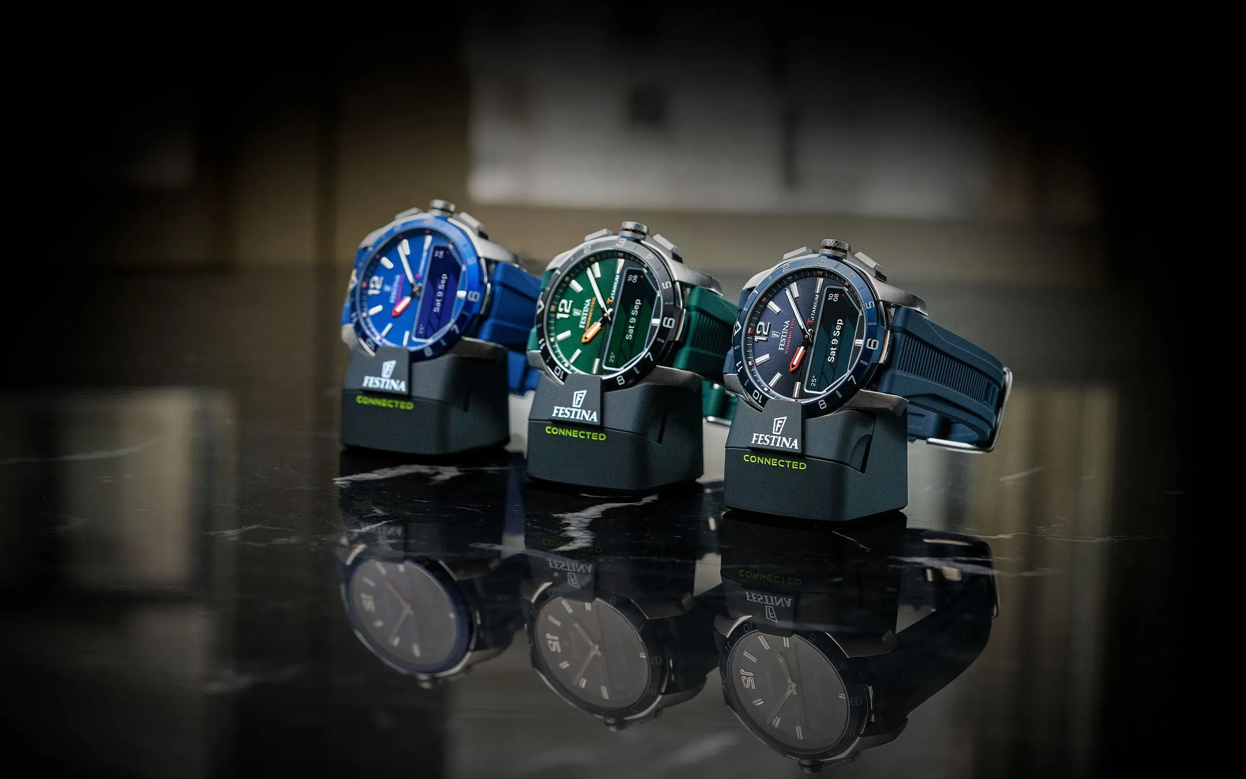 Orologio CONNECTED  F23000/4 in titanio cinturino silicone nero