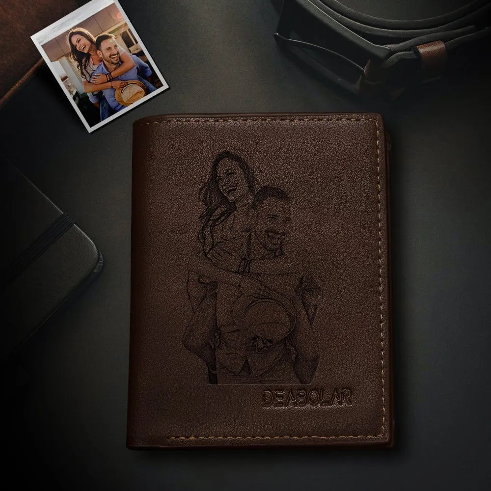 Personalised Photo Wallet With Coin Pocket Valentine's Day Gifts For Him