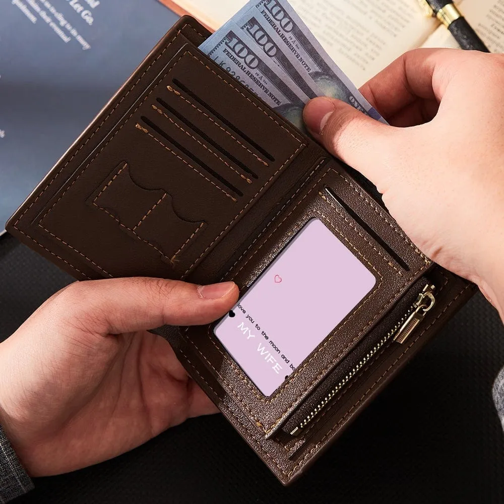 Personalised Photo Wallet With Coin Pocket Valentine's Day Gifts For Him