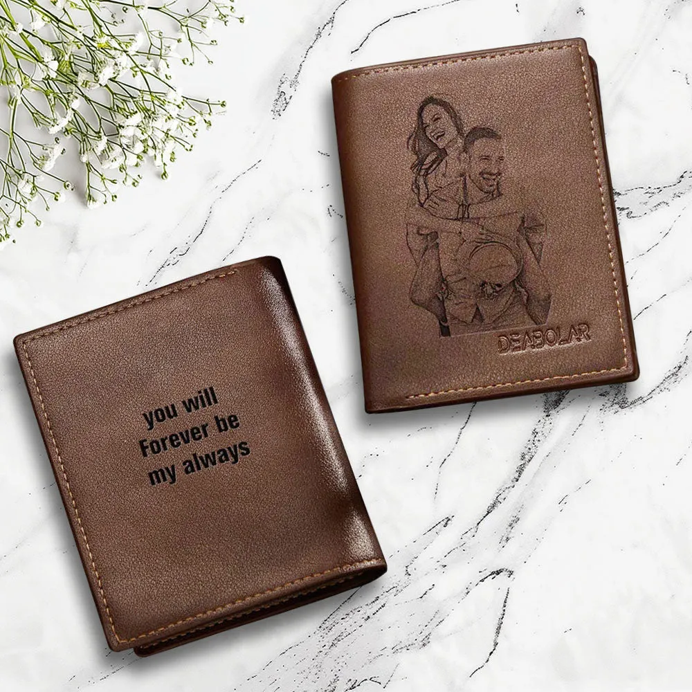 Personalised Photo Wallet With Coin Pocket Valentine's Day Gifts For Him