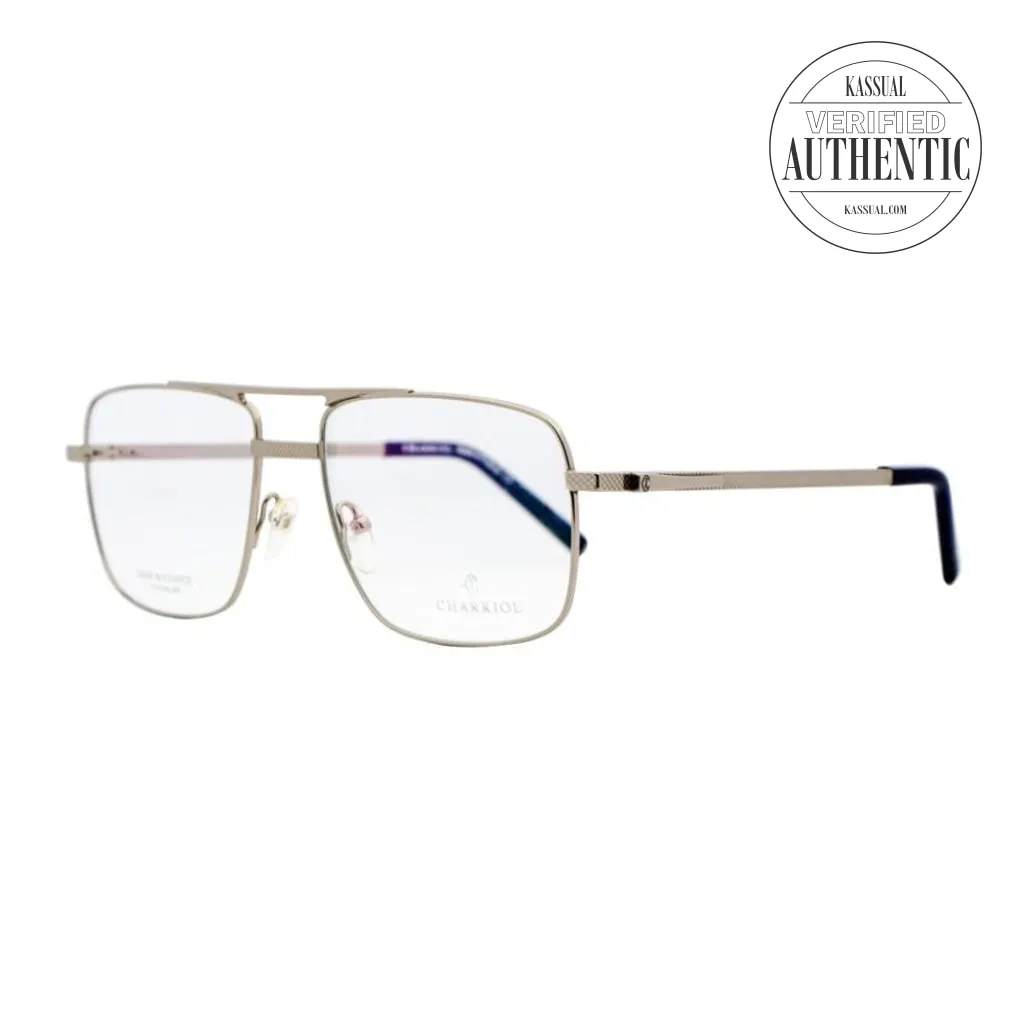 Philippe Charriol Navigator Eyeglasses PC75037 C06 Brushed Silver  58mm 75037