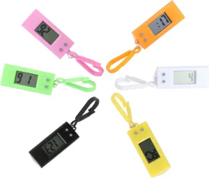 POPETPOP Key Ring Digital Watch Electronic Pocket Clock Portable Keychain Watch Small Ideal Present for Family Friends Color