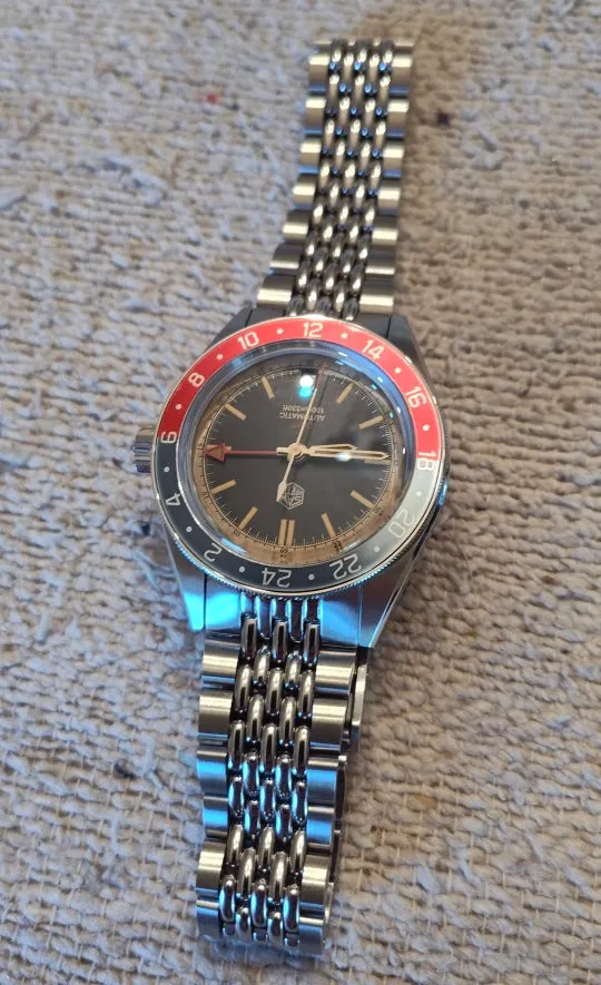 ★Pre-owned★San Martin Vintage Style NH34 GMT Men Watch SN0116G-V6