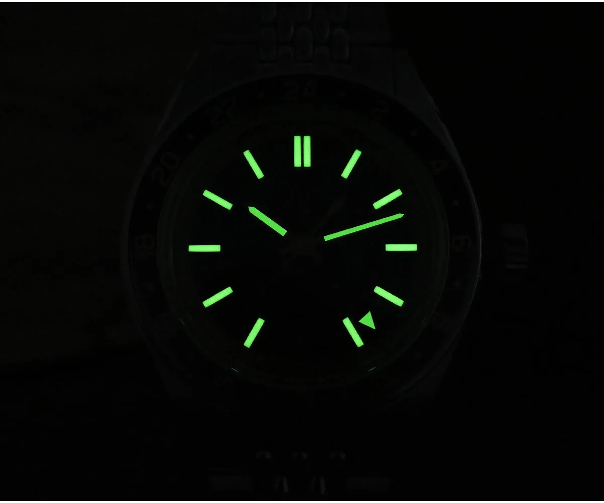 ★Pre-owned★San Martin Vintage Style NH34 GMT Men Watch SN0116G-V6