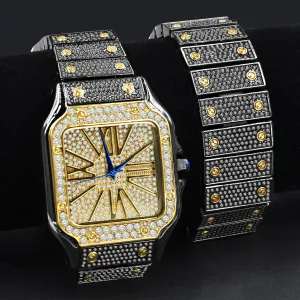 Prodigious Brass Watch And Bracelet Set