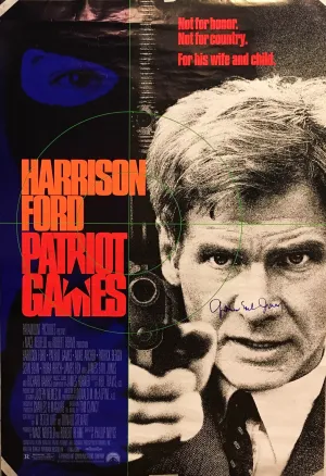 "Patriot Games" 1992 Movie Poster Autographed Signed by Harrison Ford - $1,000.00 VALUE