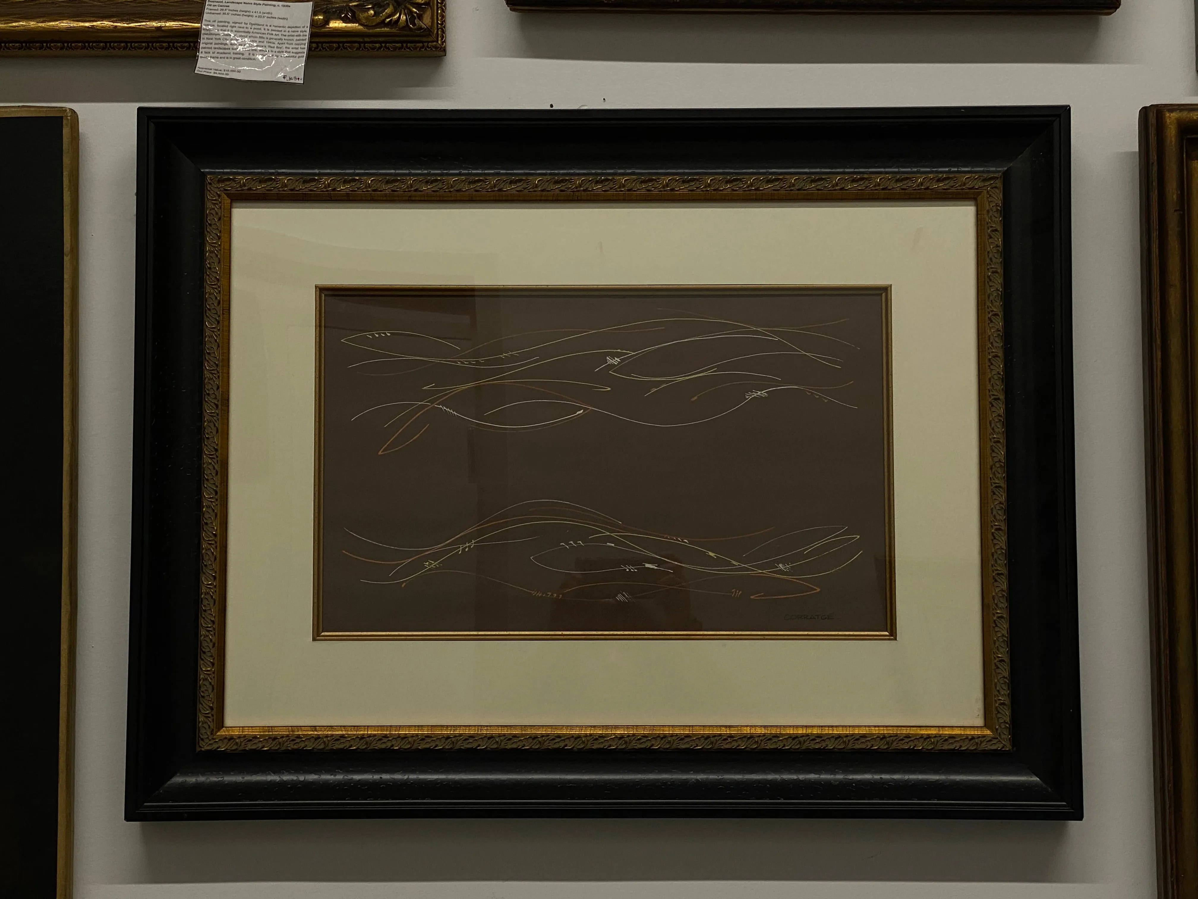 "Sin Título" (Untitled) 1970s Ink on Cardstock Drawing - $15K Appraisal Value!