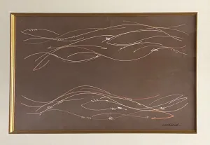 "Sin Título" (Untitled) 1970s Ink on Cardstock Drawing - $15K Appraisal Value!