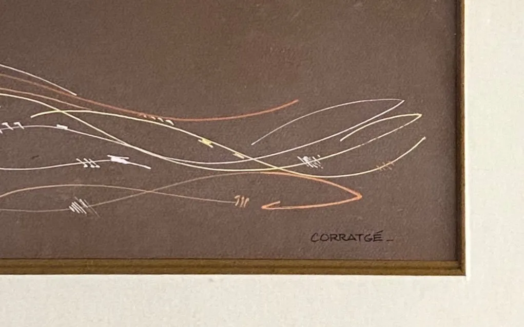 "Sin Título" (Untitled) 1970s Ink on Cardstock Drawing - $15K Appraisal Value!