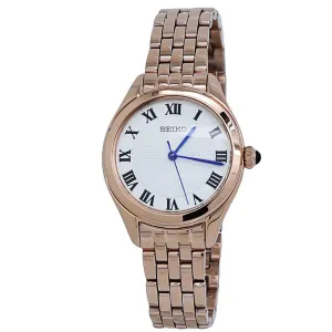 Seiko Classic Quartz White Dial Ladies Watch SUR332