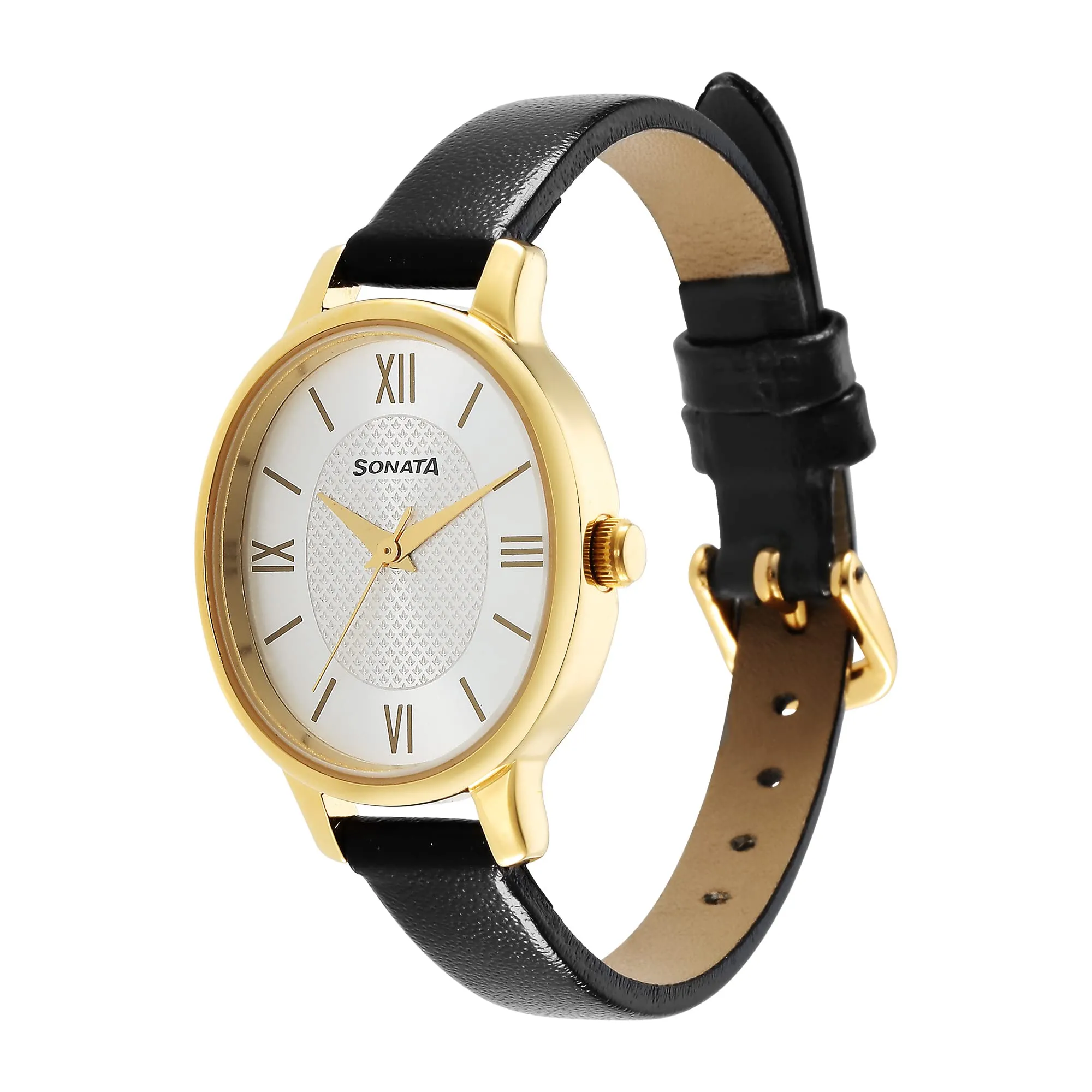Sonata Silver White Dial Analog Watch for Women-NR8179YL01